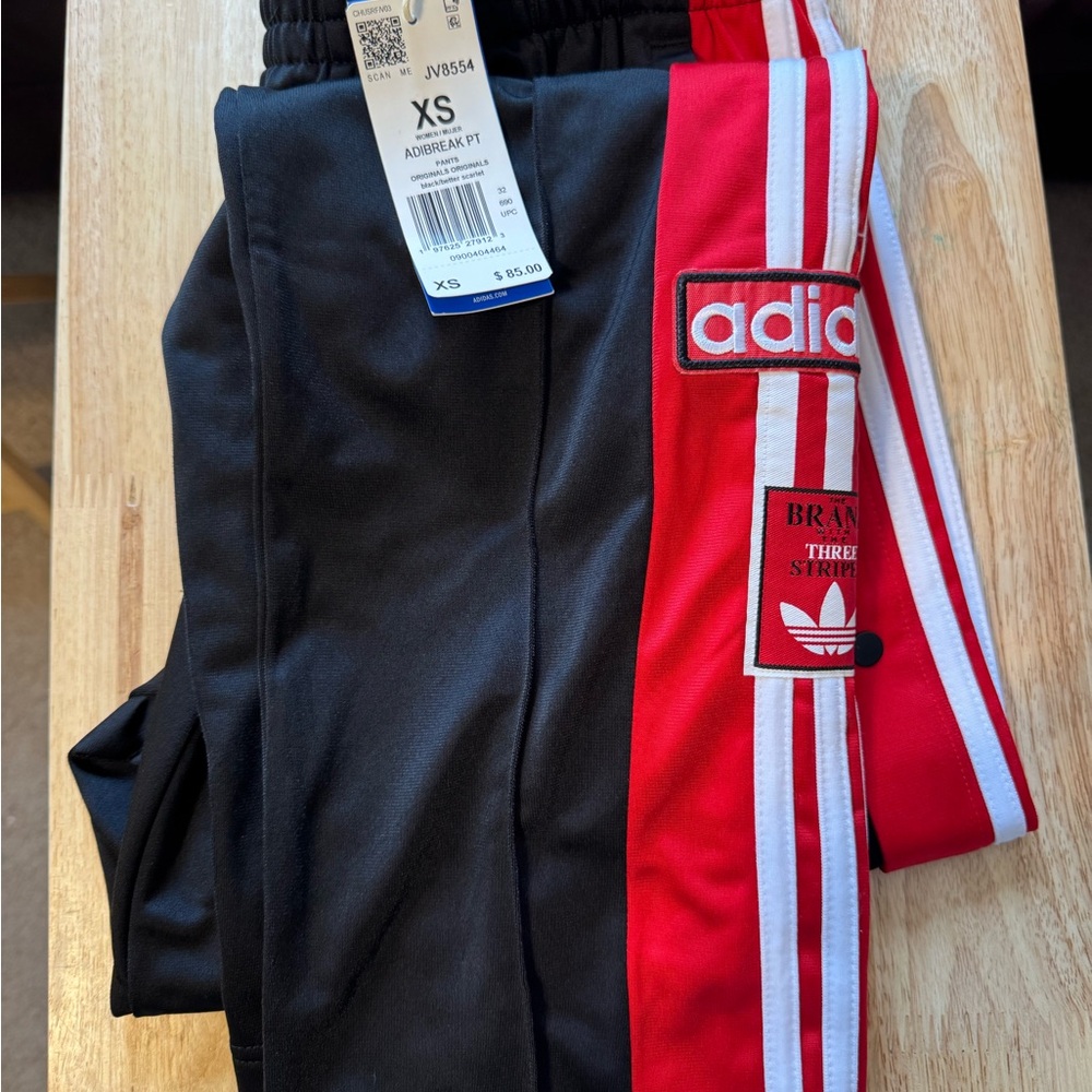 Adidas Adibreak Pants NWT Red Black